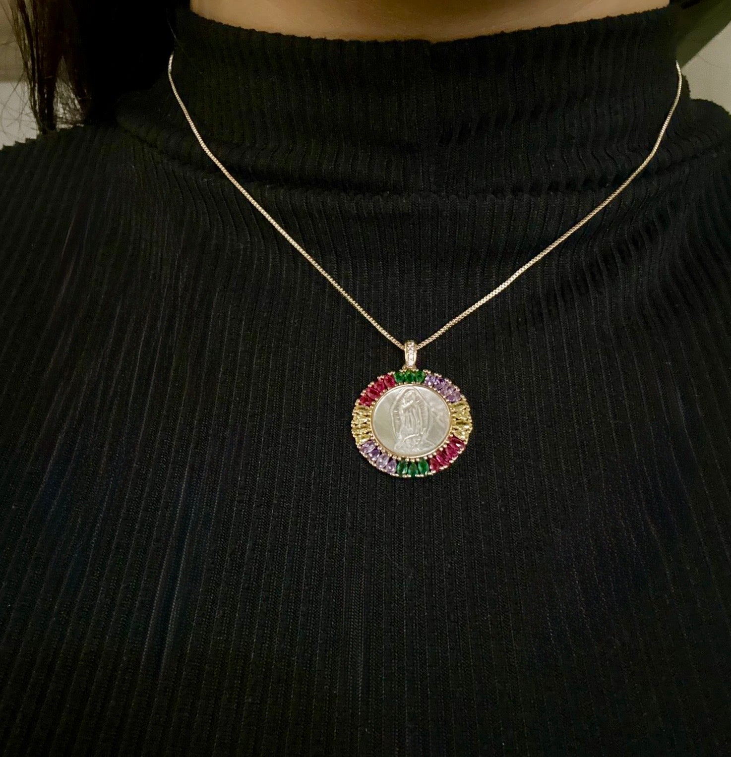 Colar Medalha Nossa Senhora Color