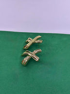Brinco X Elegance com Zircônias Dourado