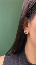Brinco Argola Cravejada com Zircônias
