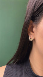 Brinco Argola Cravejada com Zircônias