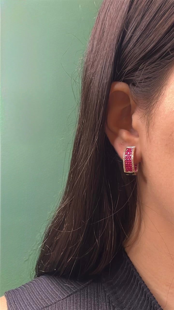 Argola Pink Cravação Invisível