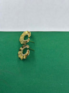 Brinco Argola Dourada Cravejada com Zircônias