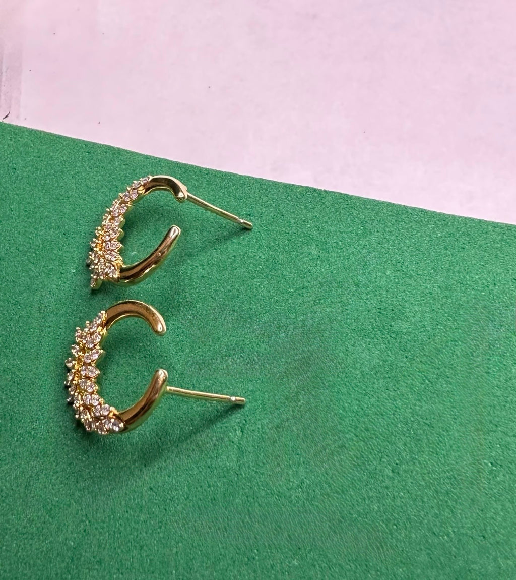 Brinco Argola Cravejada com Zircônias