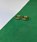 Brinco Prego Cravejado Dourado