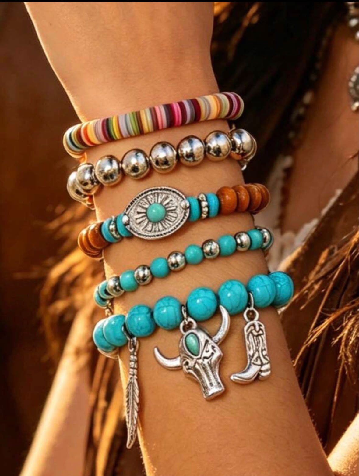 KIT PULSEIRAS COUNTRY 5 PEÇAS
